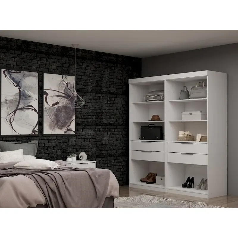 Open 2 Sectional Modern Wardrobe Clo