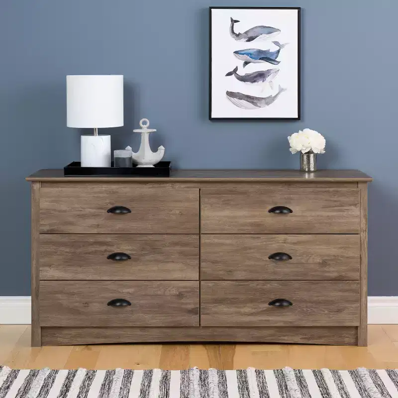 6 Drawer Dresser Drifted Gray