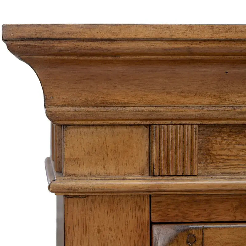 Rustic Oak Buffet and Hutch