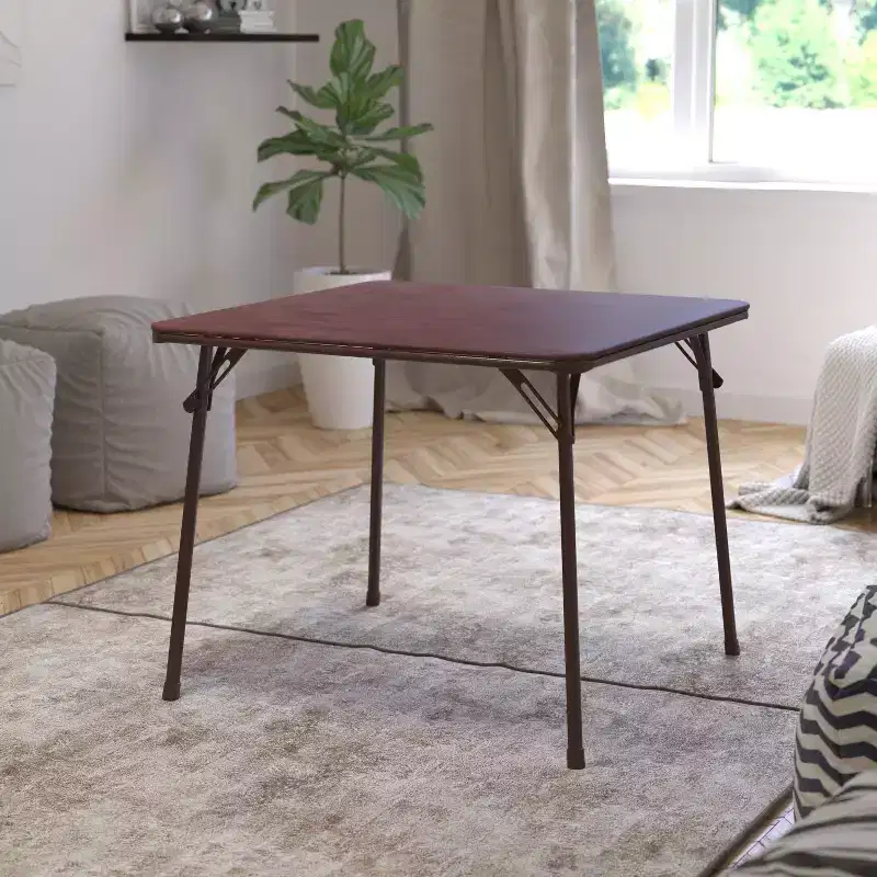 Foldable Card Table with Vinyl Table Top - Game Table - Portable Table