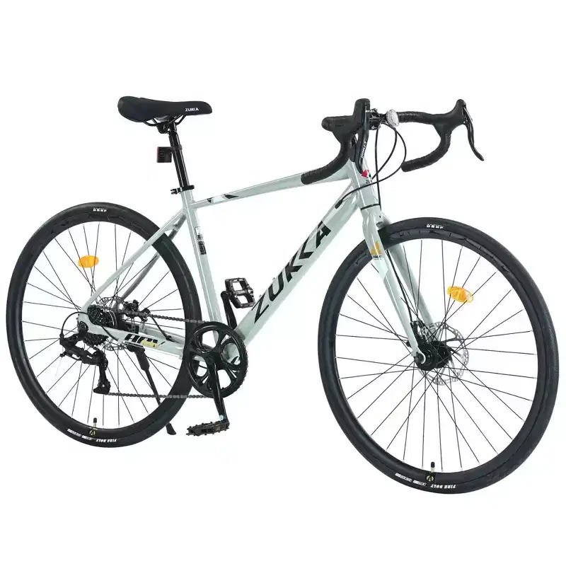 NAYSAYE Bicycle 700C Road Bike Lightweight Alloy Frame with Smooth Gear Shift for City Riding , Green, 68.5*18.8*38.9