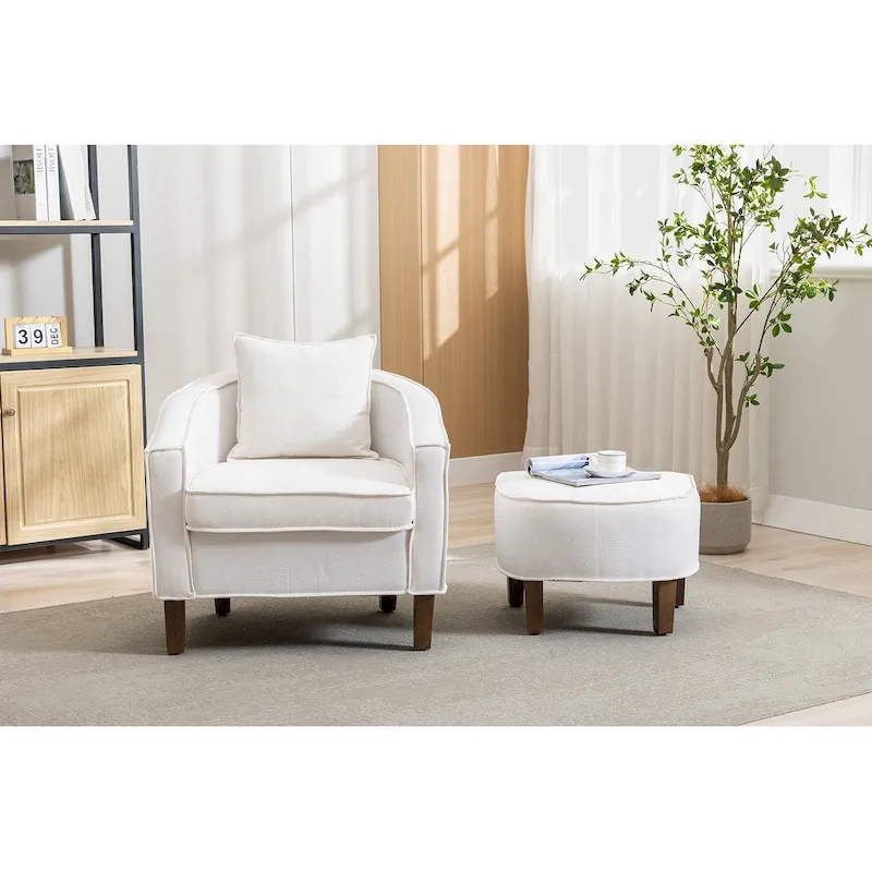 Accent Chair with Ottoman