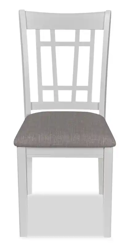 Dining Chair with Linen-Look Fabric - Dove Grey