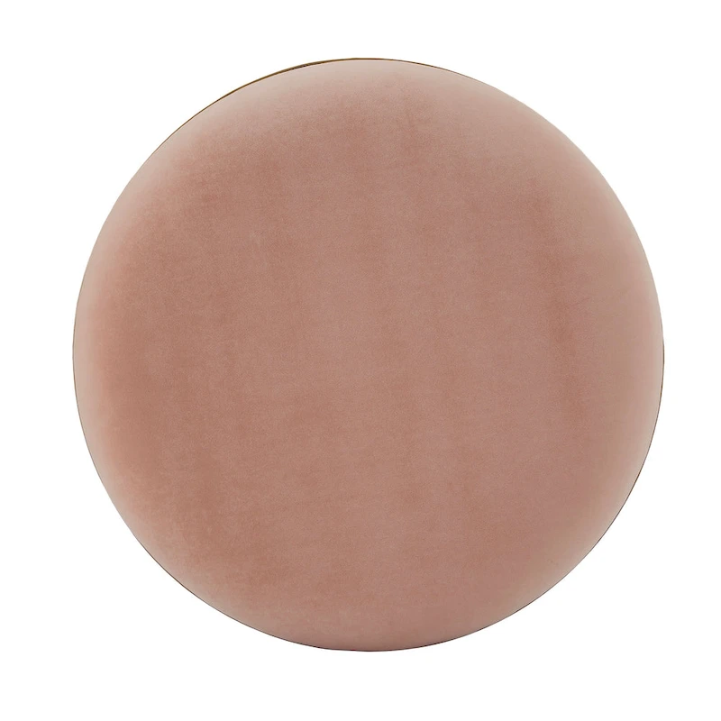Jinger Fabric Upholstered Round Ottoman by iNSPIRE Q Modern