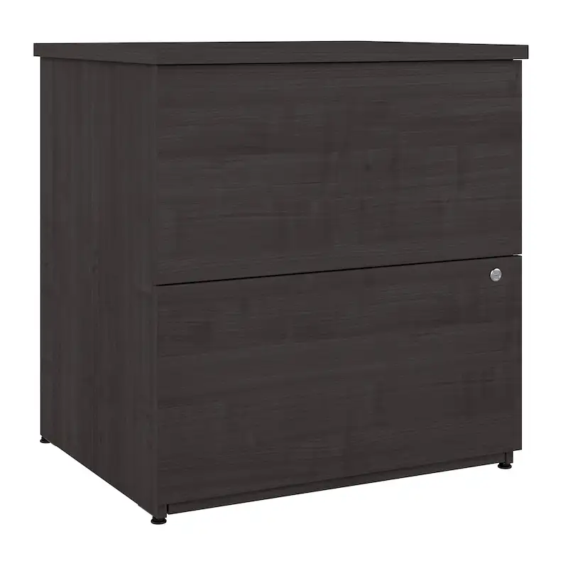 2-Drawer Lateral File Cabinet with Lock – Charcoal Maple / Medium Gray / Silver Maple / Pure White, 28