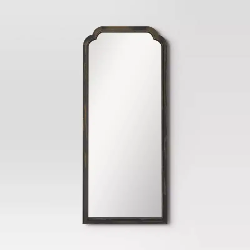 30" x 70" Oversize French Country Collection Leaner Mirror Black - Threshold™: Wood Frame, Full Body Reflection