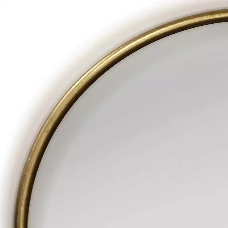 Small Gemma Halo Decorative Wall Mirror Gold, Aluminum Frame, Wall Mount, 24x24 Inch