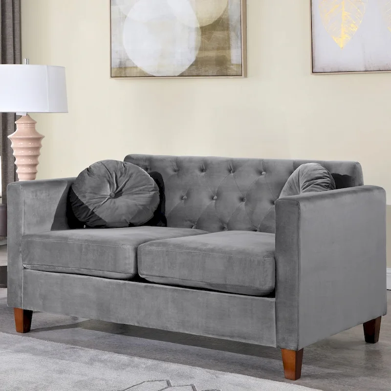 Carson Carrington Salsater Velvet Classic Loveseat