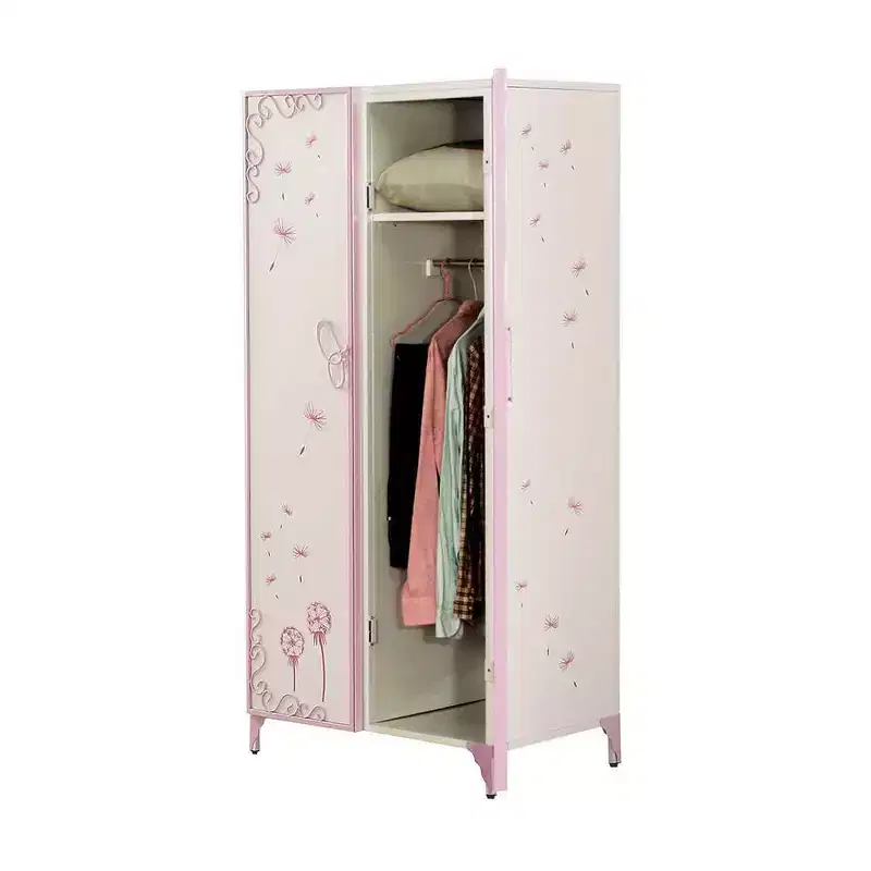 32" Priya II Decorative Storage Cabinet White and Light Purple - Acme Furniture