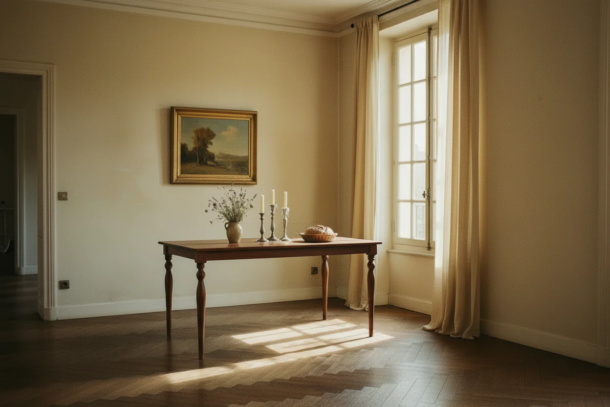 Brown Wood-Tone Dining Table