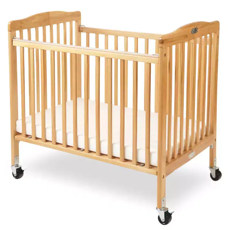 LA Baby The Little Wood Crib Mini/Portable Folding Wood Crib