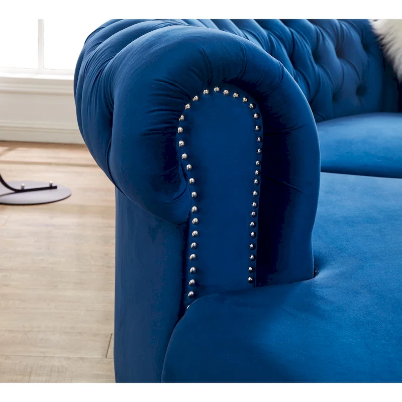 138.6 Velvet curved sofa Symmetrical Modular Sectional