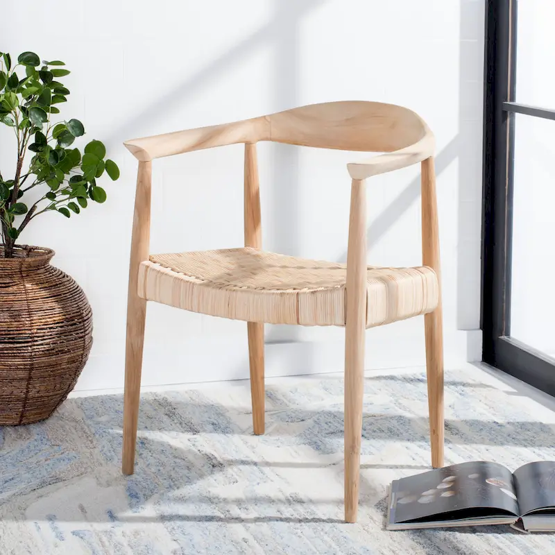 Wilda Rope Rattan Accent Chair - 24.8 W x 18.9 L x 30.7 H