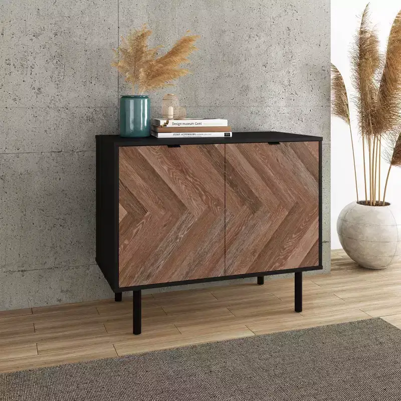 Mid-Century Modern 2-Shelf Accent Cabinet