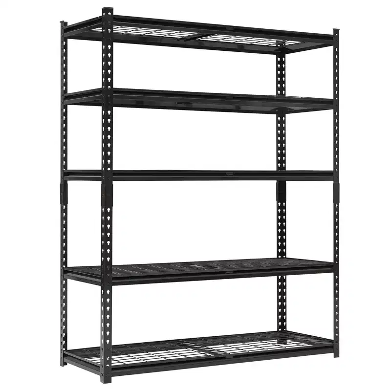 5 Tier Adjustable Utiliy Shelves, 2000 Lbs Heavy Duty Metal Garage Shelves Units,Storage Shelves, Freestanding Shelving Units