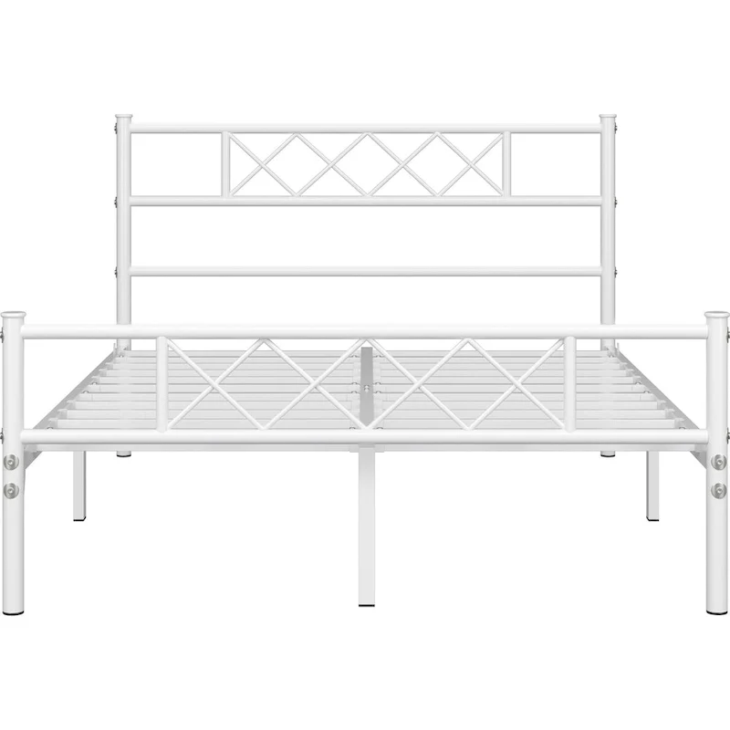 Yaheetech Metal Bed Frame Mattress Foundation with Slatted Bed Base