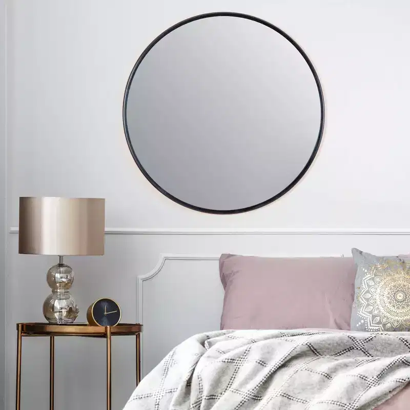 Brewster Adelina Black Circular Mirror