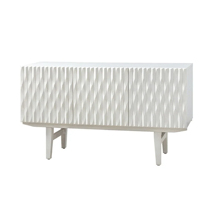 Modern Carved Geometric Patterns Sideboard