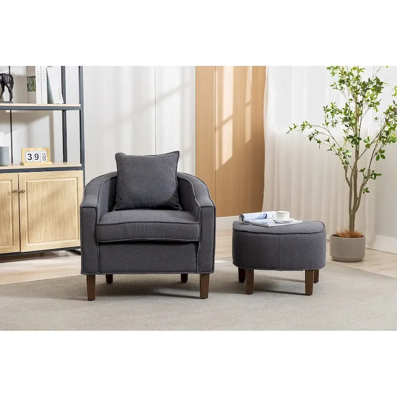 Accent Chair with Ottoman