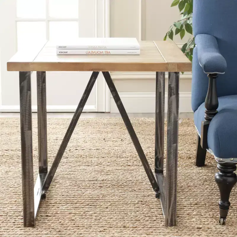 Chase End Table - AMH4127A - Natural - Safavieh Couture