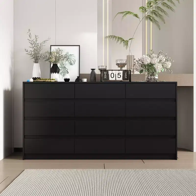 Modern 12 Minimalist Design Dresser Stylish Chest of Drawers Hidden Handles
