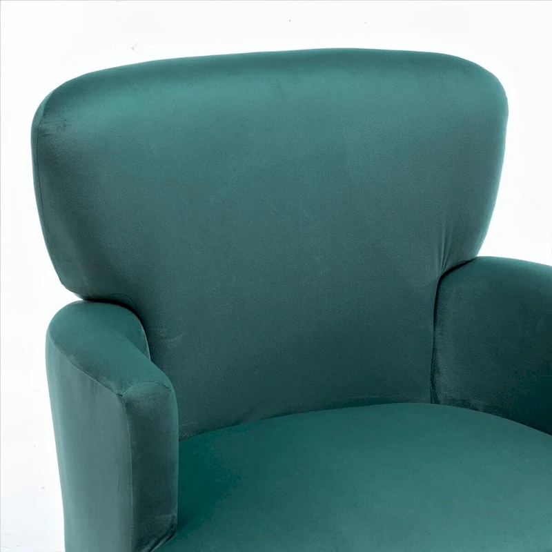 US Pride Furniture Trendy Velvet Accent Chair with Gold Metal Legs Upholstered Armchair
