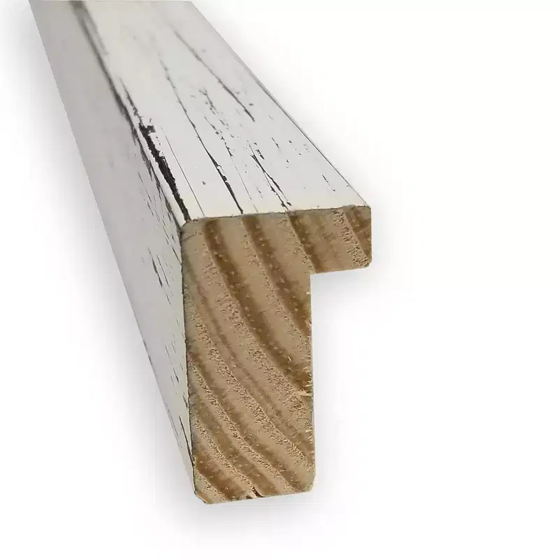 29" x 23" Shiplap White Wood Wall Mirror: Modern Rectangle, No Assembly - Amanti Art