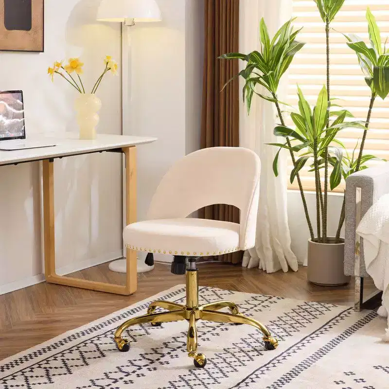 Velvet Task Chair – Adjustable Height 19–23