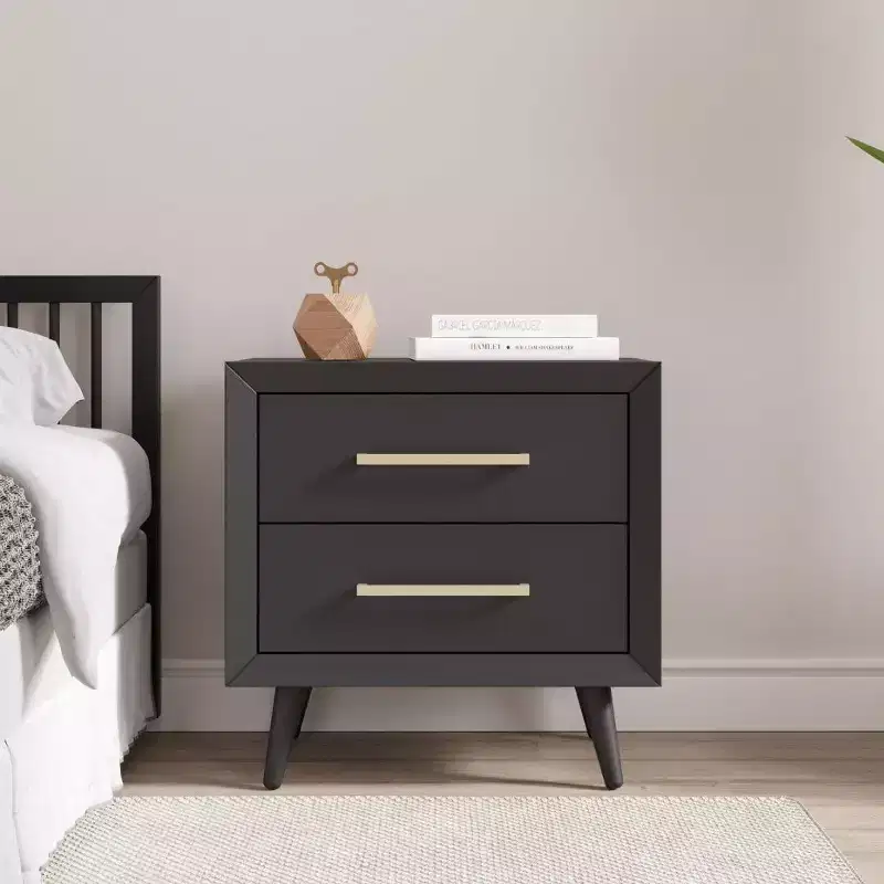 Child Craft Cranbrook 2 Drawer Nightstand for Nursery or Bedroom, Large Storage Drawers, Made of Sturdy Pinewood, Non-Toxic, Baby Safe Finish
