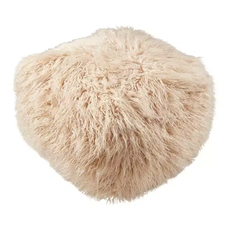 Faux Fur Pouf Ottoman