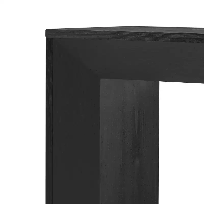 Modern Console Table & Entryway Table, Sturdy Sofa Table with Fireplace Design, Wood Veneer Top