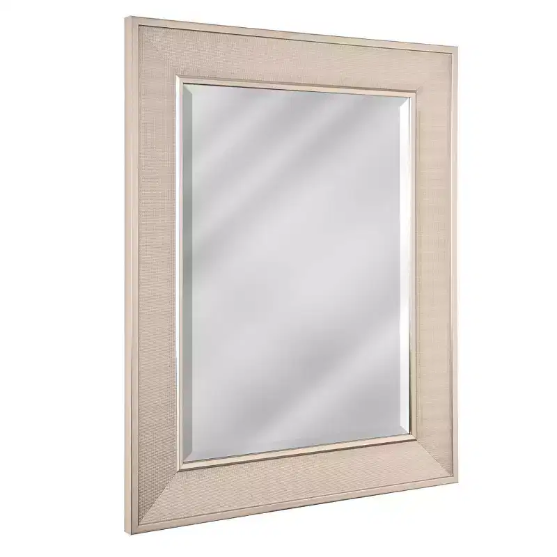 Head West 18x24 Pave Brushed Nickel Stylish Bathroom and Wall Mirror
