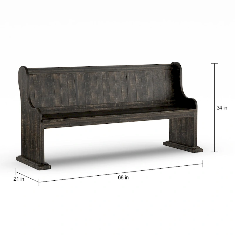 The Gray Barn Brees Aged Wood Dining Bench