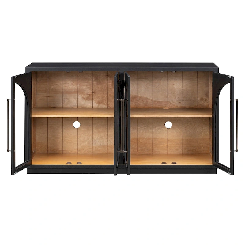 Sideboard with Metal Handles and Adjustable Shelves
