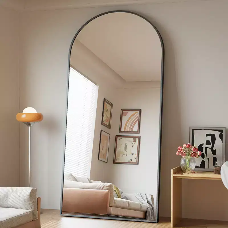 BEAUTYPEAK Oversized 34 X 76 Floor Mirror Arched Full Length Mirrors