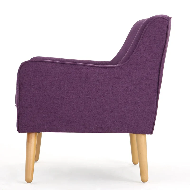 Upholstered Button-Tufted Accent Chair with Iron Hairpin Legs