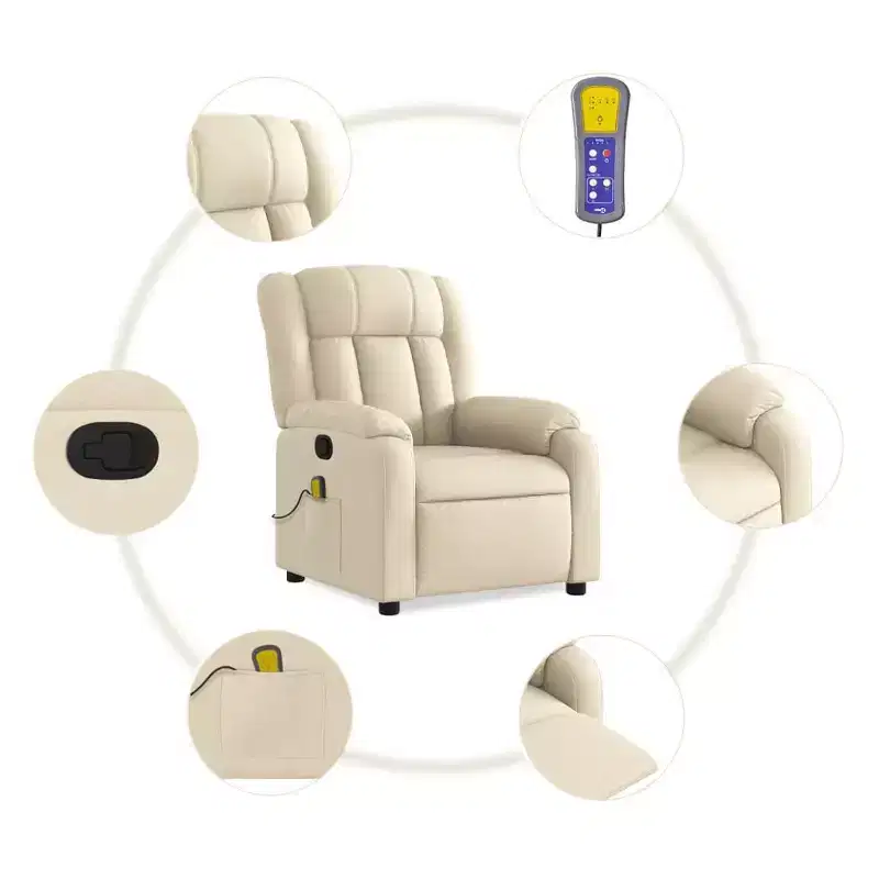 Massage Recliner Chair with Vibration & Adjustable Footrest