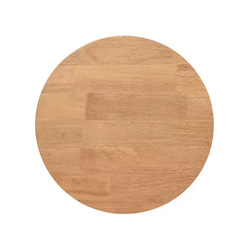 Jennifer Taylor Home Kenzie 19.5 Fluted Pillar Round Accent Side Table, Light Natural Brown Rubberwood