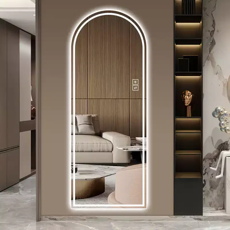 65 x 21 inch Arch LED Full Length Mirror Dimmable Full-Length Standing or Wall-Mounted for Bedroom Living Room Dressing Room