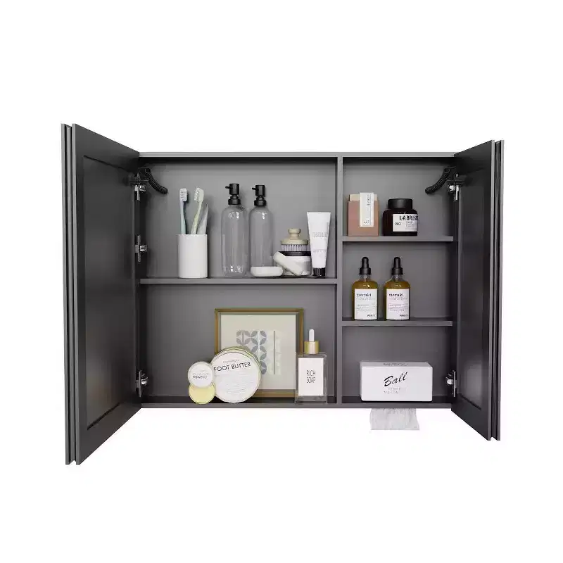 32 in. W x 24 in. H Aluminum Medicine Cabinet with Mirror and Light, Anti-fog, Easy to install