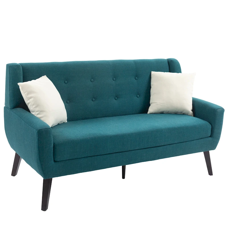 3-Piece Tufted Linen Armchair and Loveseat Set