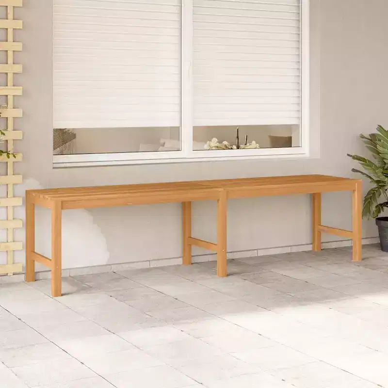 Garden Bench Warm Teak Solid Teak Wood 70.9 in length Durable