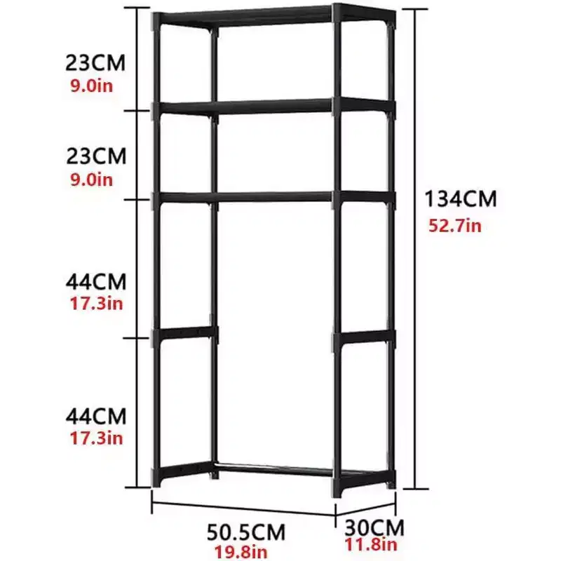 Three-Tier Metal Toilet Shelf, Freestanding Space-Saving Toilet Storage Rack, Tall Bathroom Shelf, Suitable for Toilets Bathrooms, Laundry Rooms