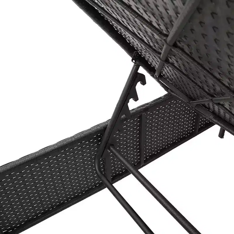 vidaXL Patio Sun Lounger PE rattan Standard Height-Adjustable