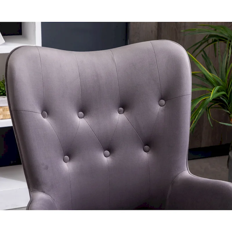 Carson Carrington Arvika Button-tufted High-back Velvet Accent Chair