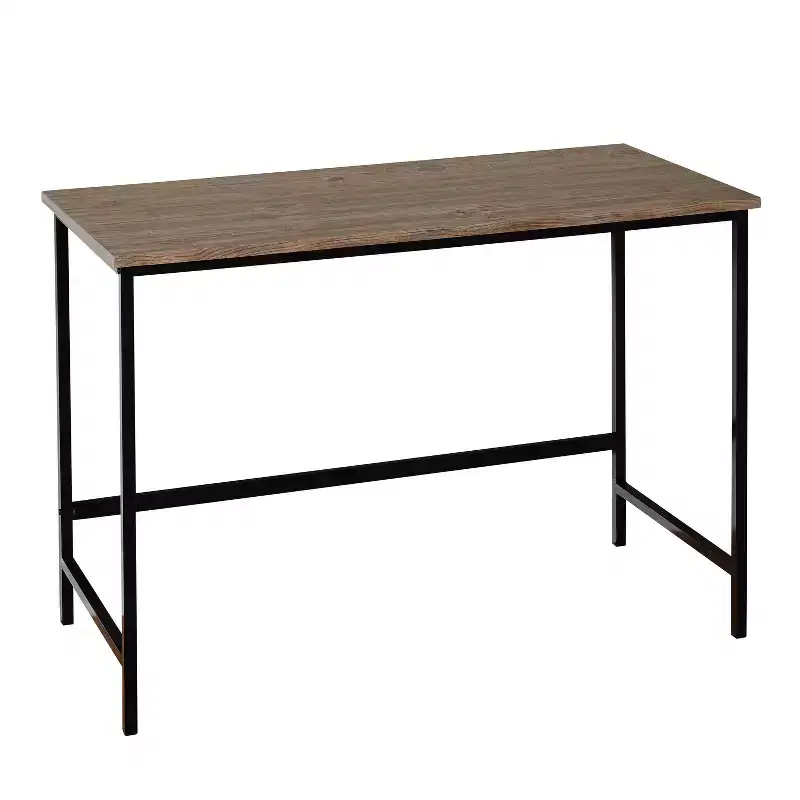 Buylateral Piazza Desk Black/Gray: Sturdy Metal Frame, MDF Surface, Modern Home Office Furniture
