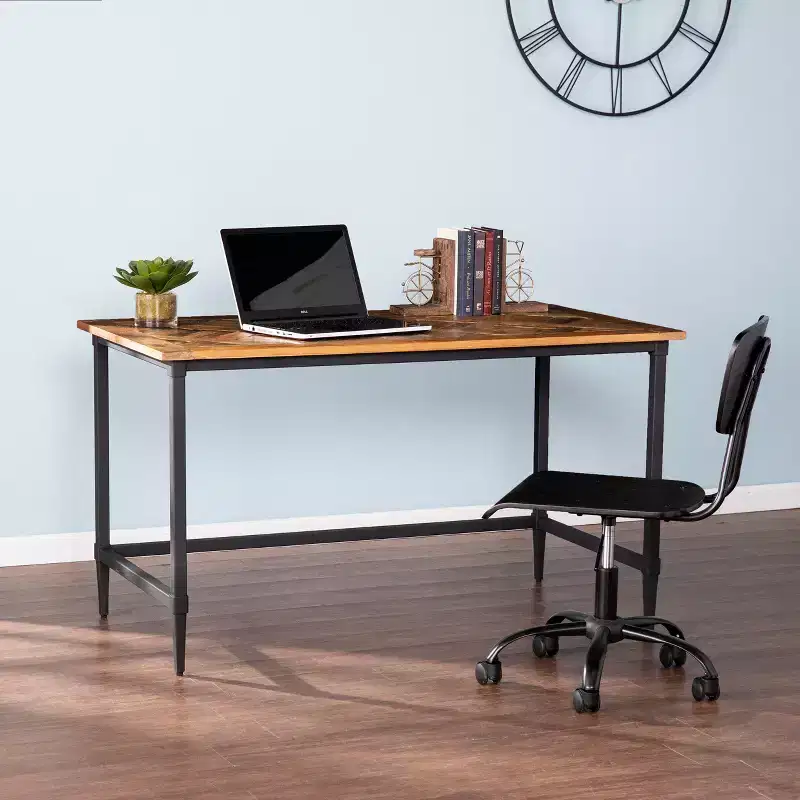 Lawrenny Reclaimed Wood Desk - Natural - SEI