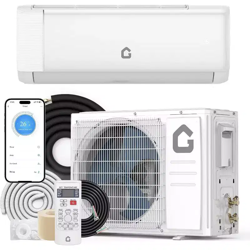 Acekool 24000 BTU Mini Split Air Conditioner & Heat Pump, 19 SEER2 Inverter, WiFi Smart Control, Ductless AC with Remote for Rooms up to 1500 Sq Ft