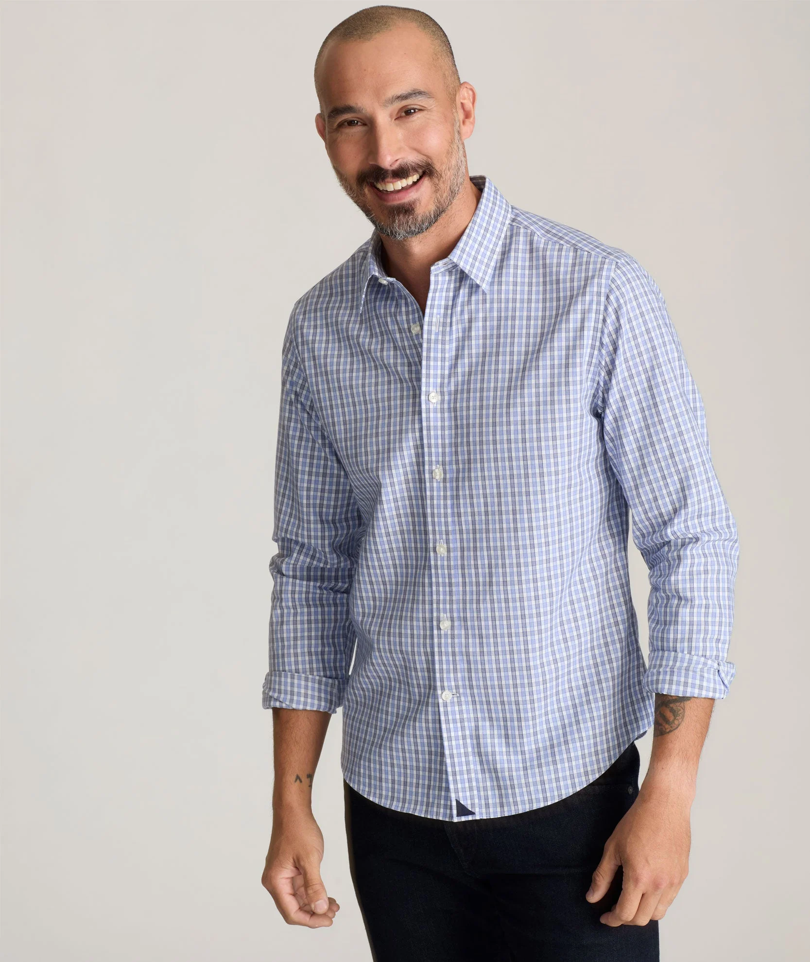 Classic Navy Check Cotton Shirt