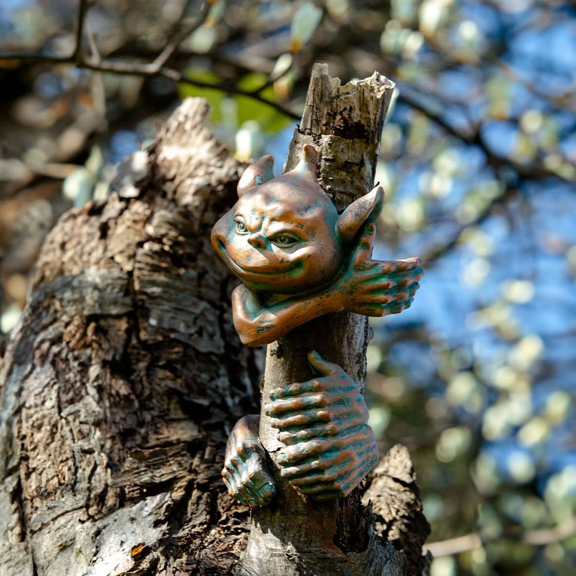 Elf Tree Peeker Tree/Fence Mounted Garden Decoration